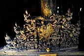 Myanmar - Mandalay, Shwenandaw Kyaung (the Golden Palace) a wonderful example of the Burmese unique teak architecture and wood-carving art. 